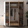 Hanah Home Neva 6403 Armario Roble Zafiro y Blanco
